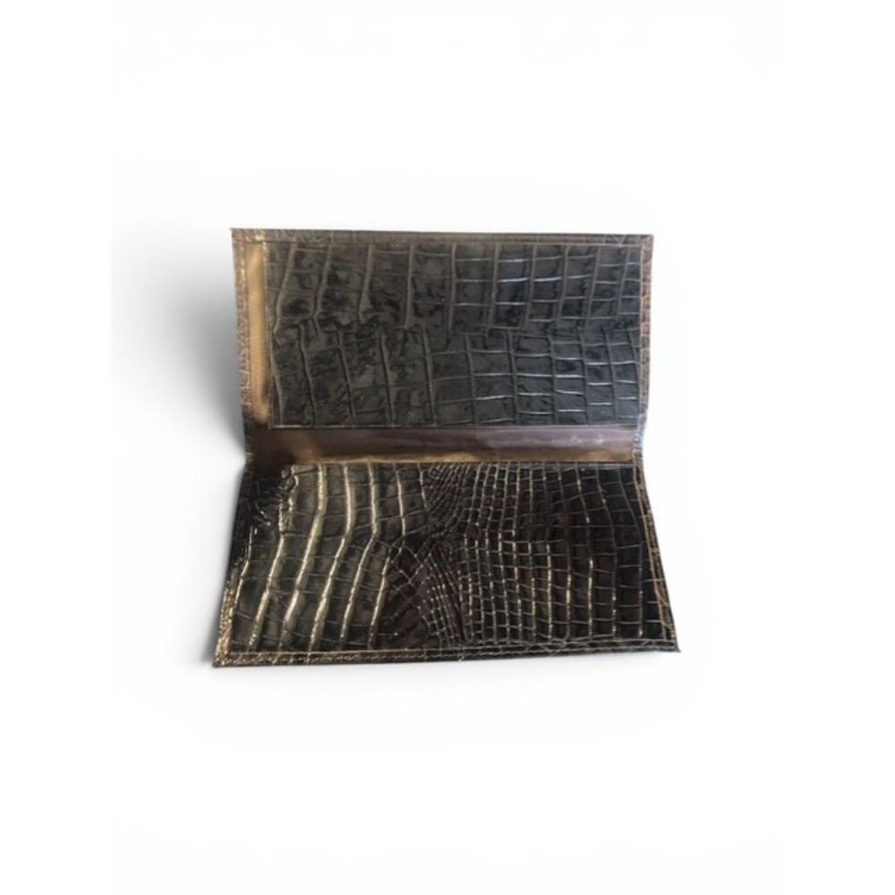 Brahmin Cordelia wallet in Pecan Melbourne embossed leather w/ checkbook cover- - Picture 4 of 4